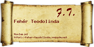 Fehér Teodolinda névjegykártya